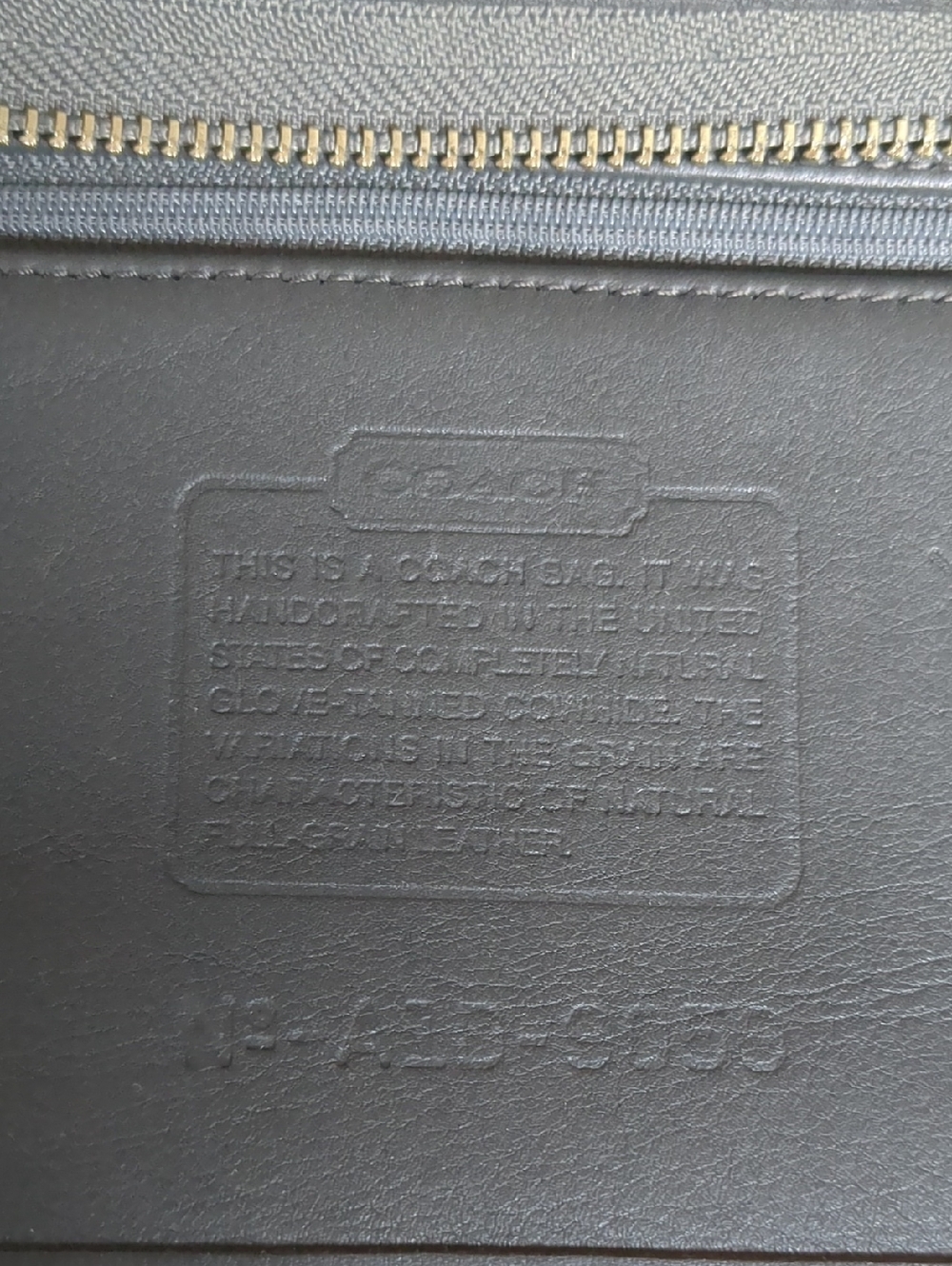 Coach Hobo Style 9059 in Charcoal grey Leather, Vintage Shoulder Bag - Picture 12 of 13